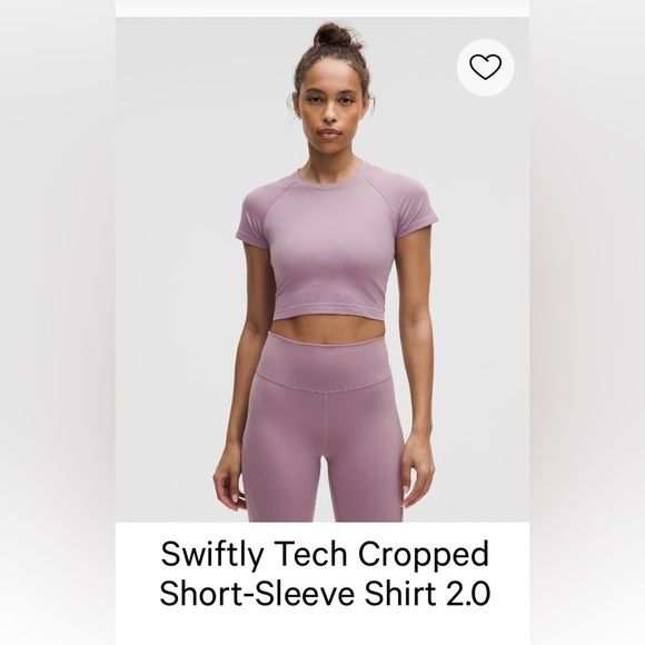 Lululemon Swiftly tech cropped short sleeve shirt - Picture 1 of 3